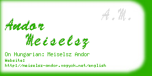 andor meiselsz business card